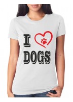 Marškinėliai I love dogs